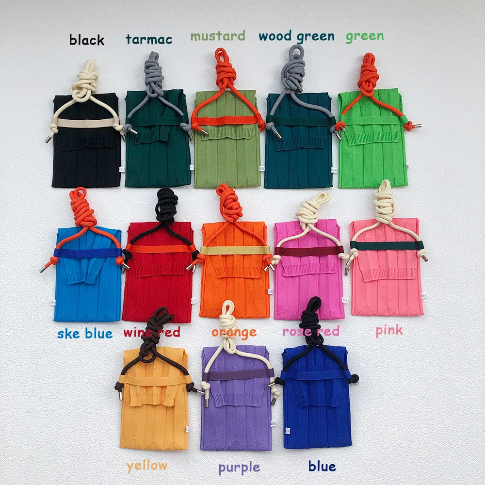 Shoulder Bags Women Pleated Mini Cell-phone Bag Cross Body Candy colors Handbags