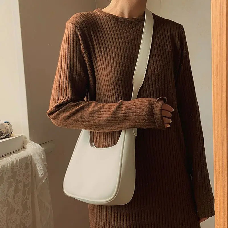 Retro Underarm Soft PU Shoulder Bag Women