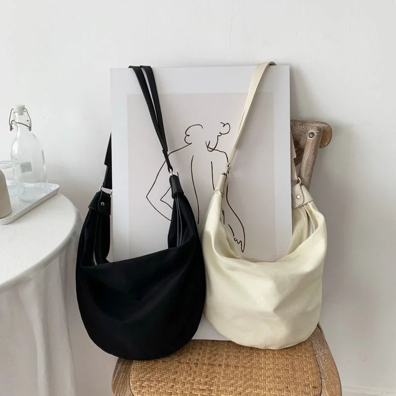 Large Capacity Crossbody Shoulder Bag Solid Color
