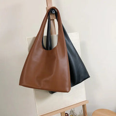 Shoulder Bags Women Solid Retro Casual Totes Ins Style Vintage Large Capacity