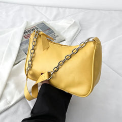 Women Shoulder Bag PU Candy Colors Zipper Summer