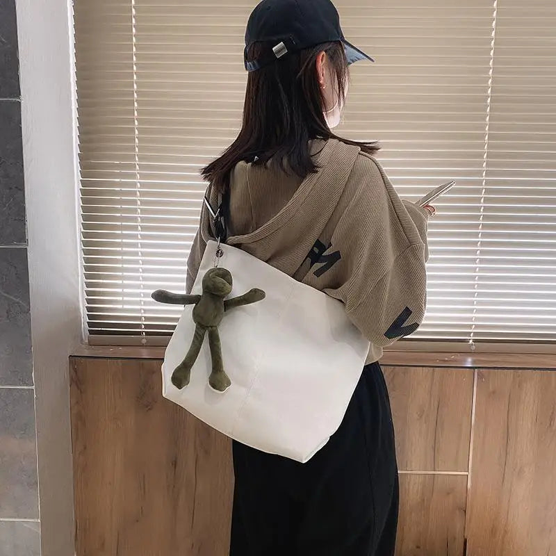 Vintage Canvas Large Capacity Tote All-match Shoulder Bag