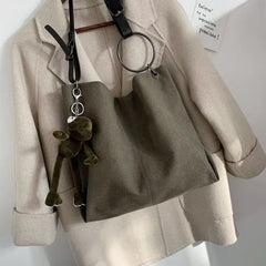 Vintage Canvas Large Capacity Tote All-match Shoulder Bag