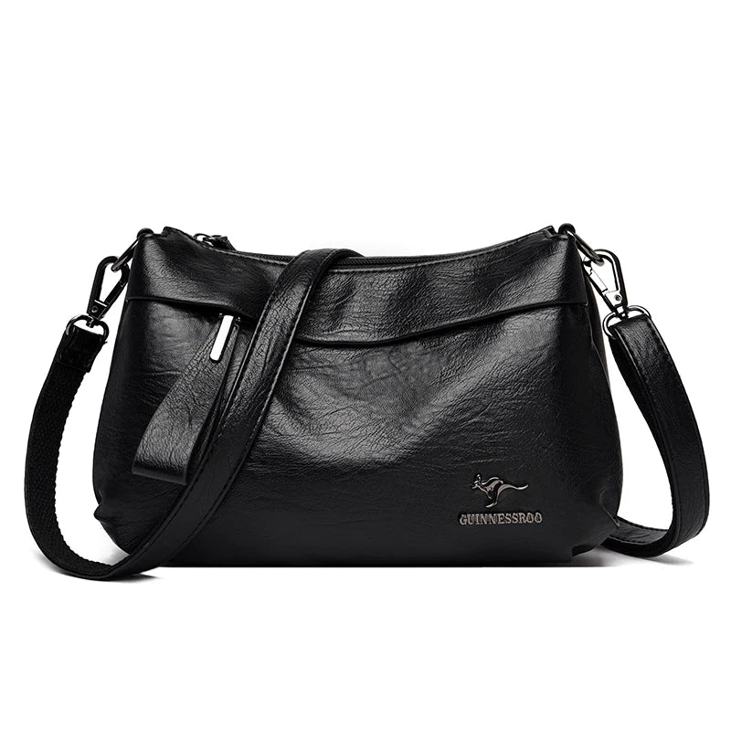 Leather Messenger Bag Crossbody Shoulder Purse for Women