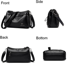 Leather Messenger Bag Crossbody Shoulder Purse for Women