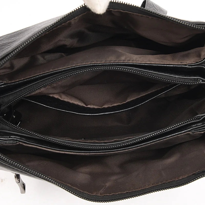 Leather Messenger Bag Crossbody Shoulder Purse for Women