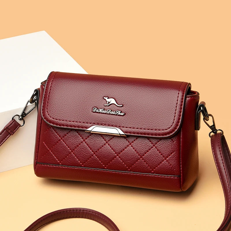 Leather Shoulder Bag for Women Crossbody Handbag Purse Sac A Dos