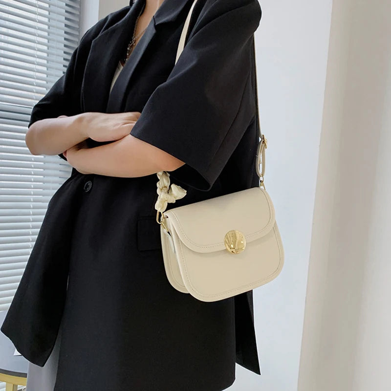 Women's Small Square Shoulder Bag PU Leather Crossbody Handbag