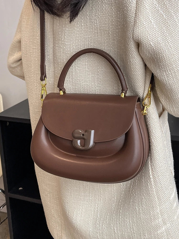 Women's Shoulder Bag Spring Summer Saddle Pack High Texture Pu Handbags