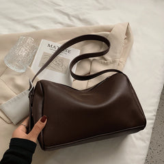Women's Vintage Leather Shoulder Bag Crossbody Zipper Handbag