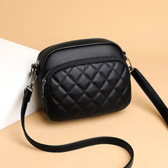 Women's Diamond Lattice Crossbody Messenger Bag