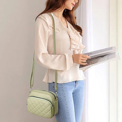Women's Diamond Lattice Crossbody Messenger Bag