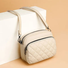 Women's Diamond Lattice Crossbody Messenger Bag