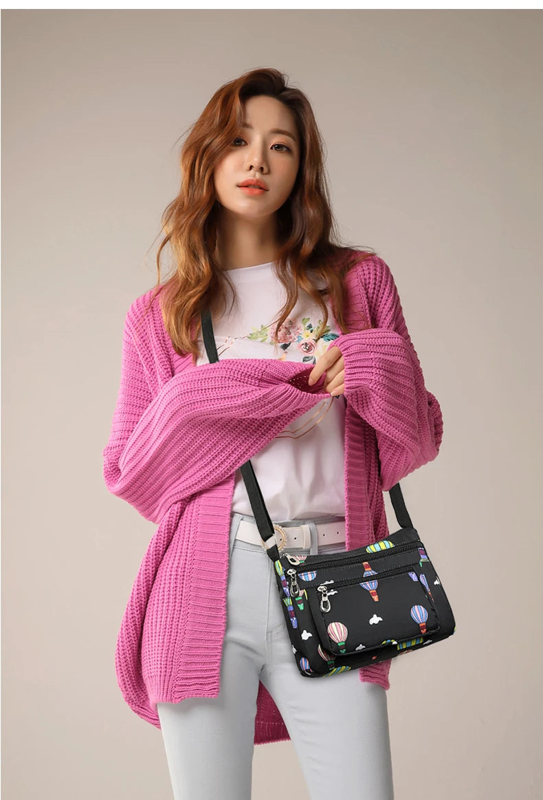 Printed Balloon Shoulder Bag for Women Girl Ladies