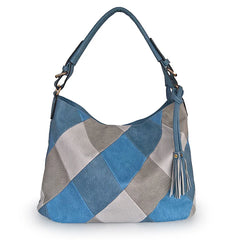Patchwork Shoulder Bag Women's Handbag Pu Leather Big Sac Bolsa Tote