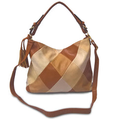 Patchwork Shoulder Bag Women's Handbag Pu Leather Big Sac Bolsa Tote