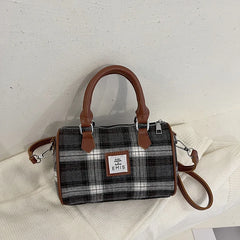 Women's Casual Lattice Messenger Bag Western Retro Art In Handbag