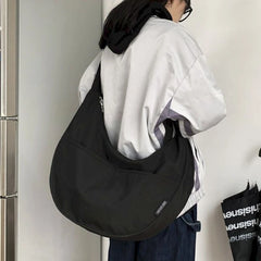 Large Capacity Crossbody Bag Students Bookbag Unisex Shoulder Bag