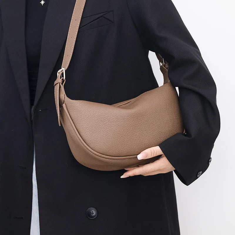 Wide Strap Women Crossbody Bags Shoulder Sling Bucket bag