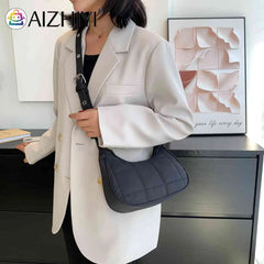 Quilted Nylon Shoulder Messenger Bag for Ladies Girl