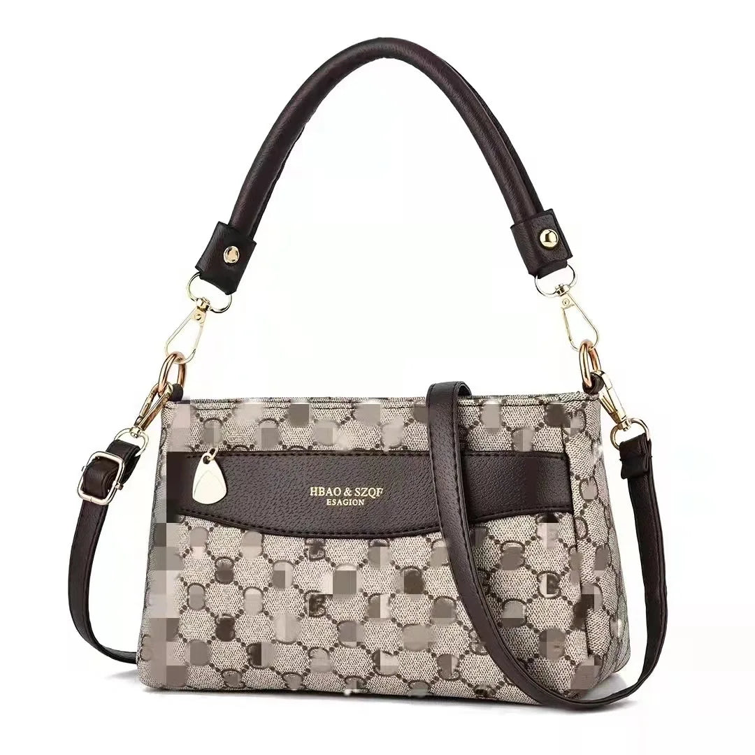 Retro Small Shoulder Bag Floral Print Mother's Handbag
