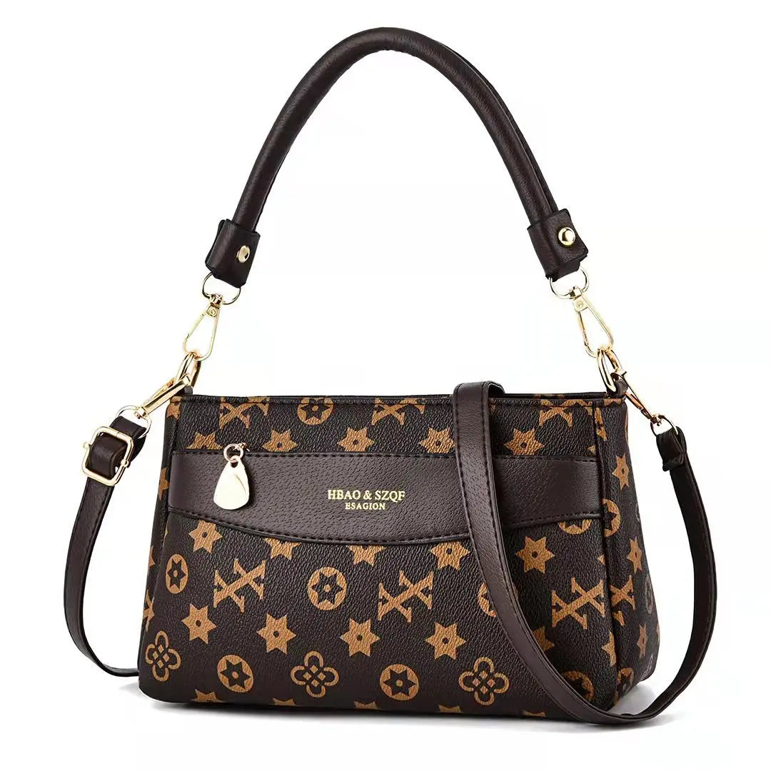 Retro Small Shoulder Bag Floral Print Mother's Handbag
