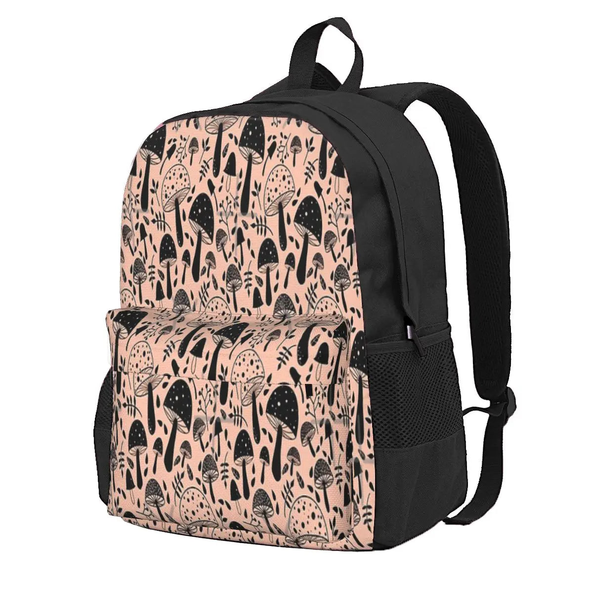 Shrooms Mushroom Pattern Backpack with Zipper