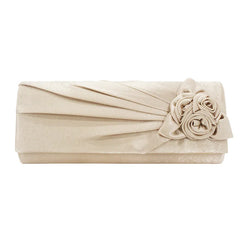 Silk Evening Party Clutch Bag Flower Chain Small Shoulder Handbags