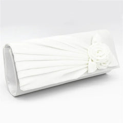 Silk Evening Party Clutch Bag Flower Chain Small Shoulder Handbags