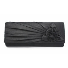 Silk Evening Party Clutch Bag Flower Chain Small Shoulder Handbags