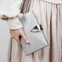 Silver Clutch Bags Womens High Wedding Purse and Handbags Leaf Shape Hasp Phone