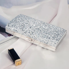 Silver Crossbody Bag Evening Purse Clutch Party Diamond Handbags for Women