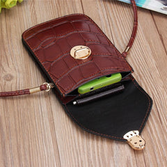 Crocodile Leather Shoulder Bag Clutch Handbag Mini Purse