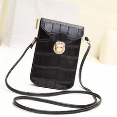 Crocodile Leather Mini Shoulder Bag Clutch Purse