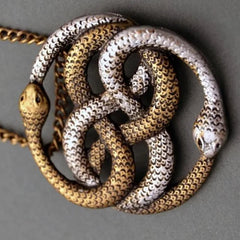 Auryn Snake Pendant Ouroboros Chain Necklace