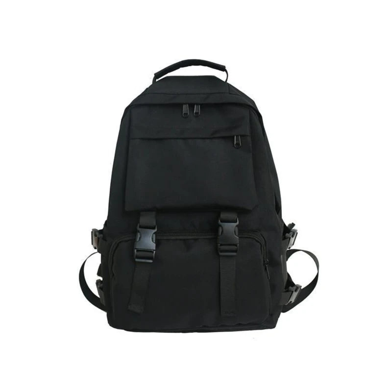Solid Harajuku Student Schoolbag Large Capacity Travel Backpack