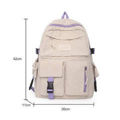 Canvas Backpack Large Capacity Student Hit Laptop School Bag