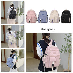 Canvas Backpack Large Student Laptop High School Book Bag Casual Travel