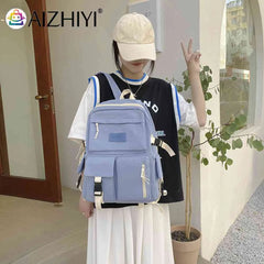 Canvas Backpack Large Capacity Student Hit Laptop School Bag