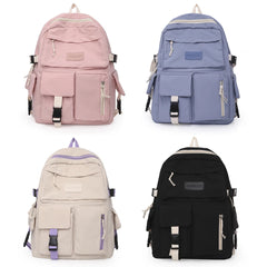 Canvas Backpack Large Capacity Student Laptop High School Book Bag