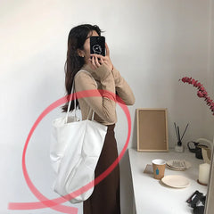Canvas Shoulder Bag Large-capacity Shopping Tote Handbag