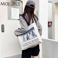 London Bookshop Print Top-handle Bag for Women