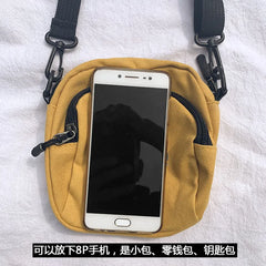 Canvas Women Messenger Bags Girls Cartoons Small Square Shoulder Crossbody Bag R
