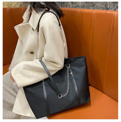 Nylon Chain Shoulder Bag Large Capacity Tote Handbag