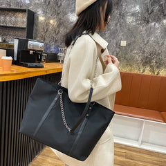 Nylon Chain Shoulder Bag Large Capacity Tote Handbag