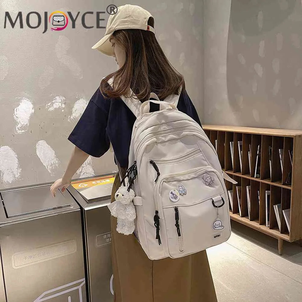 College Backpack Multi-pocket Casual Shoulder Backpack Large Capacity