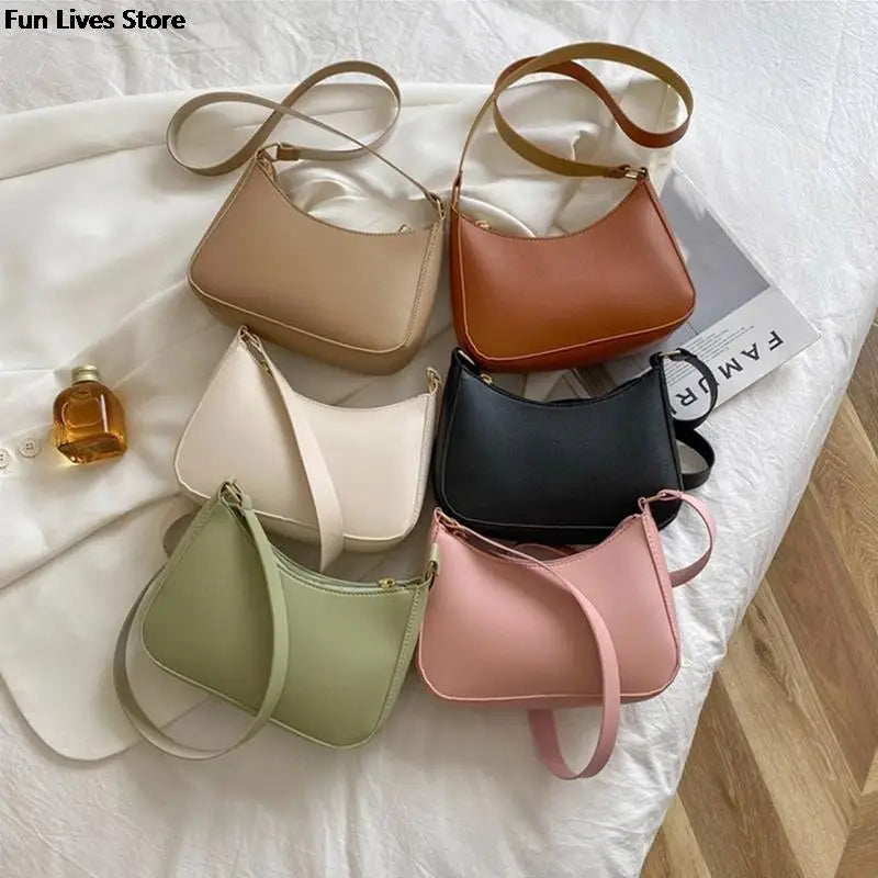 Leather Tote Bag Shoulder Purse Ladies Clutches Vintage