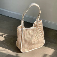 Large Capcity Rattan Shoulder Bag for Women