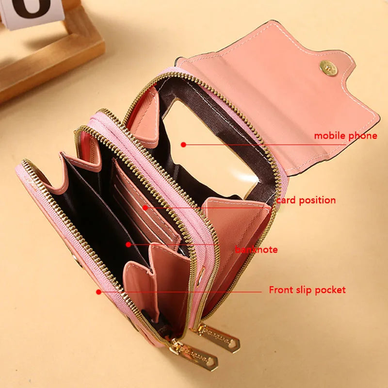 Women's PU Leather Shoulder Bag Crossbody Phone Bag