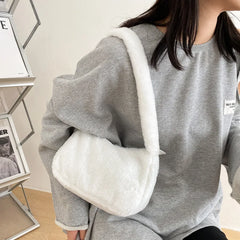 Winter Furry Ladies Clutch Purse Handbag Female Underarm Bag